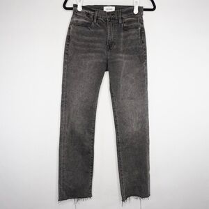 Frame Le High Straight Raw Hem Denim Jeans